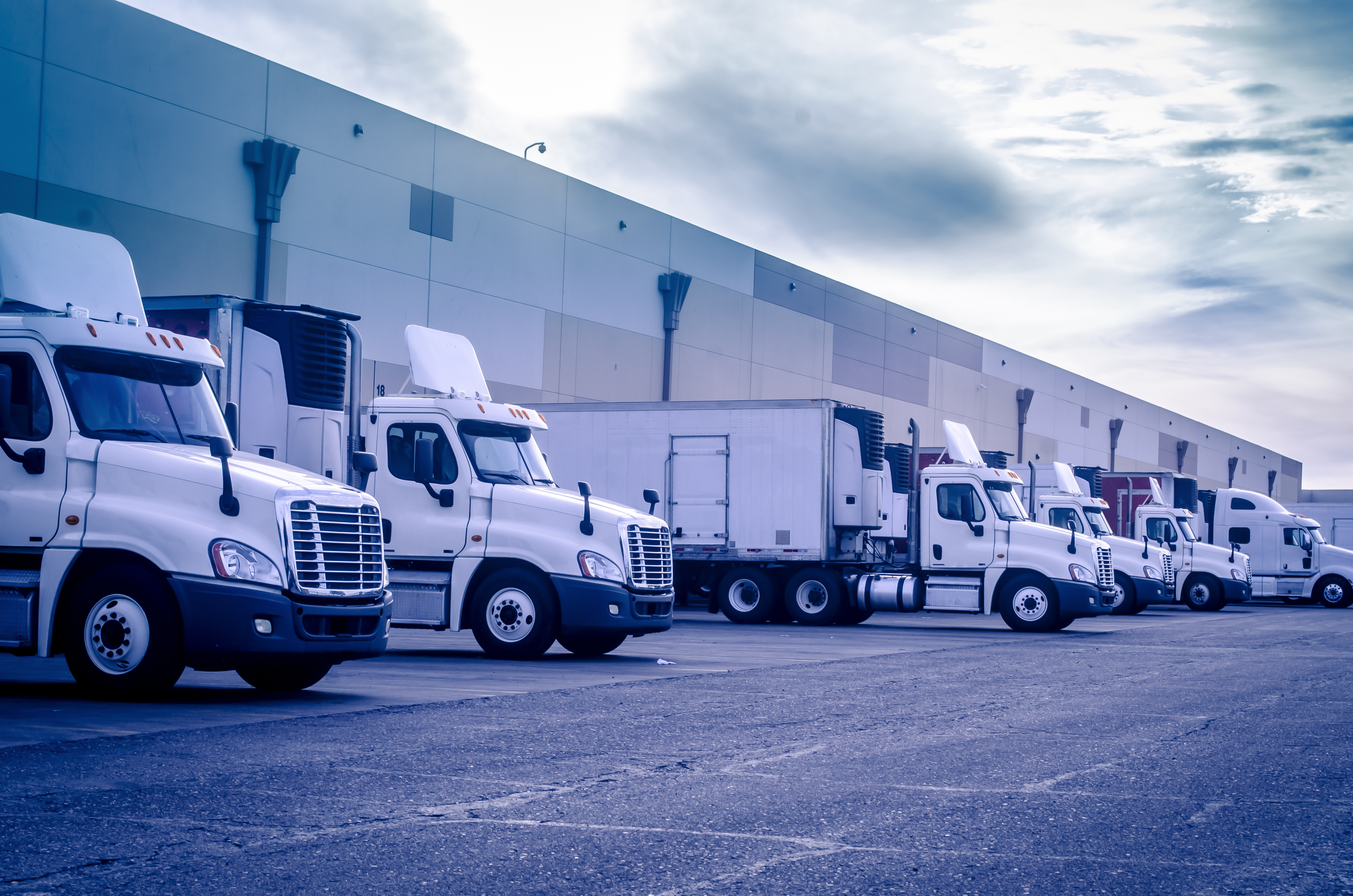 Trucks in dock