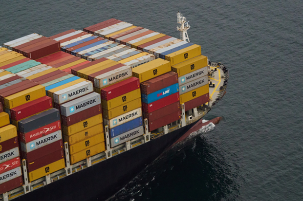 An image of a cargo ship in the water