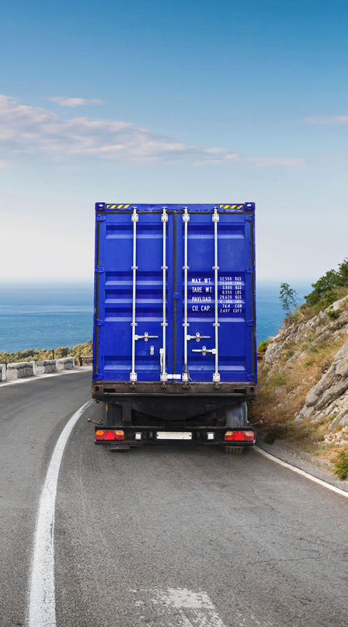 Truck on a road