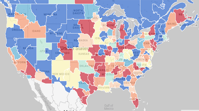 DAT Hot States for Reefer April 2022