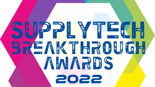 An image depicting the 2022 GEODIS SupplyTech Breakthrough award logo